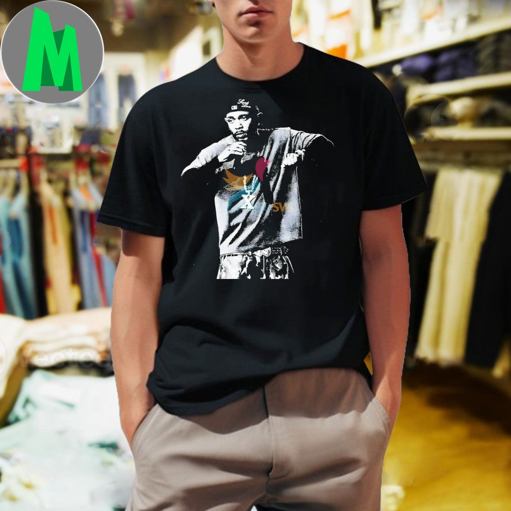 Kendrick Lamar Black And White Rap Pose Concert Style Shirt