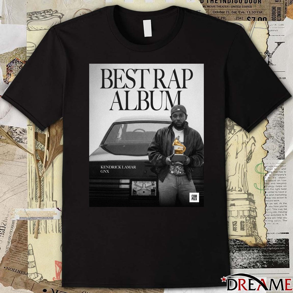 Kendrick Lamar GNX winning the Grammy for Best Rap Album Poster t-shirt