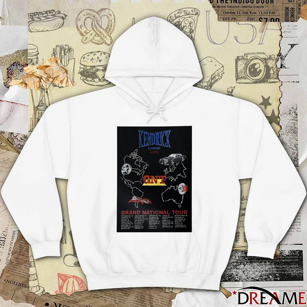 Kendrick Lamar and SZA Grand National Tour GNT Live Tour Litho Poster t-shirt