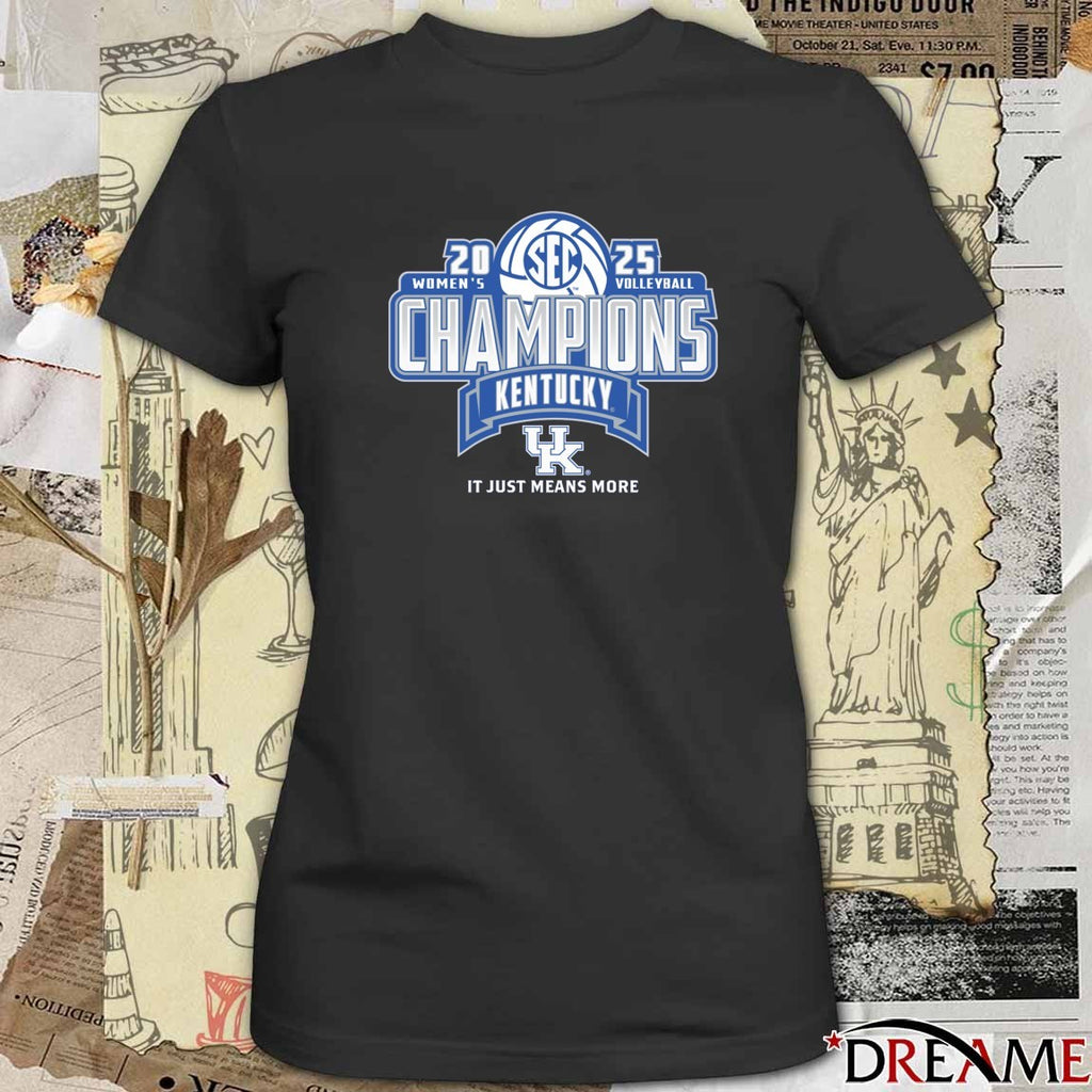 Kentucky Wildcats 2025 SEC Volleyball Regular Season Champions It Just Means More Locker Room t-shirt