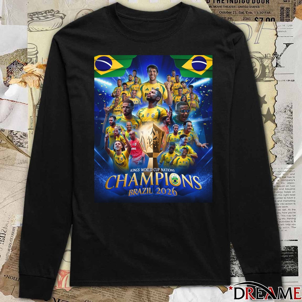 Kings World Cup Nations Champions Brazil 2026 Poster t-shirt