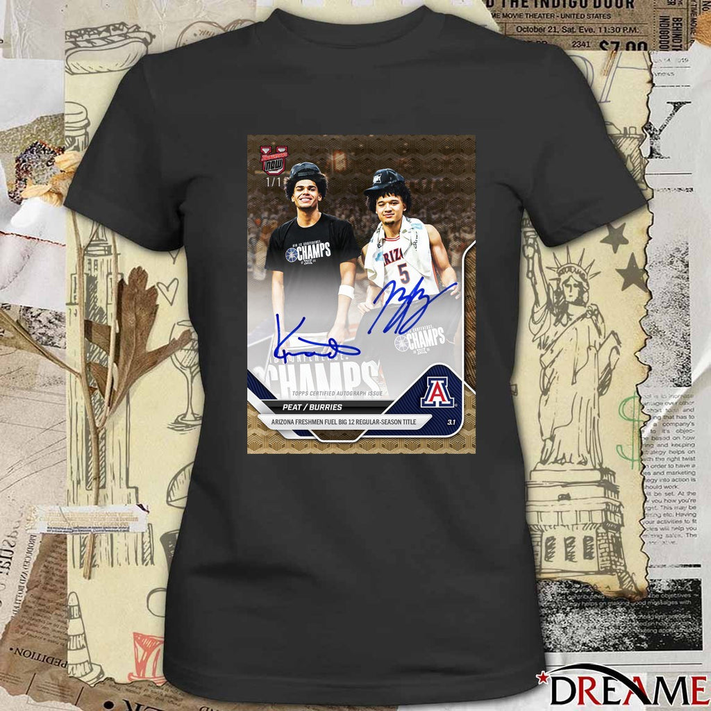 Koa Peat & Brayden Burries Arizona Freshman Fuel Big 12 Regular-Season Title Signatures Poster t-shirt