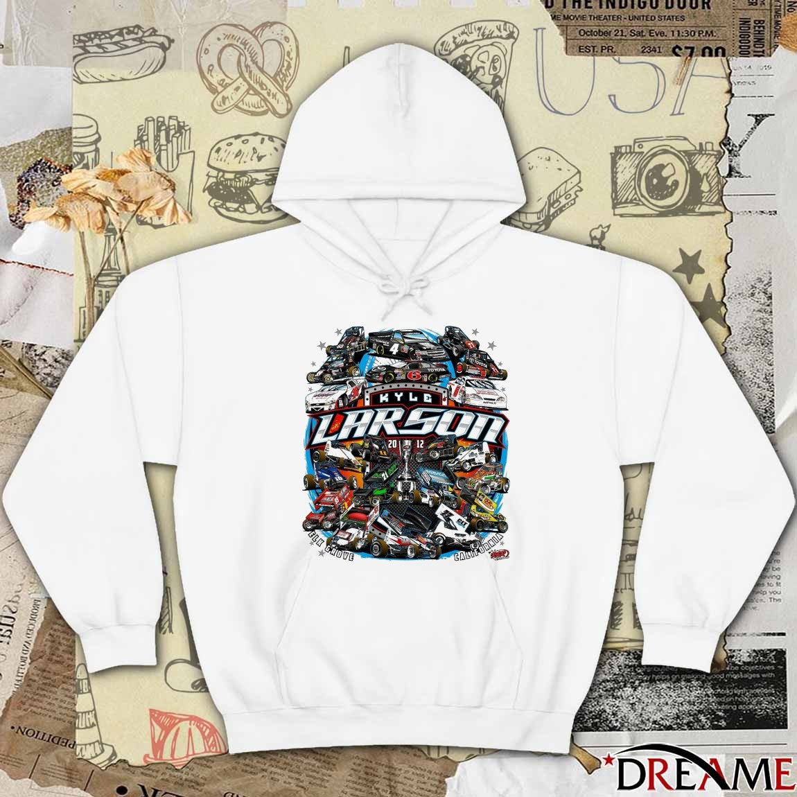 Kyle Larson ELK Grove California Wayback Wednesday to 2012 t-shirt