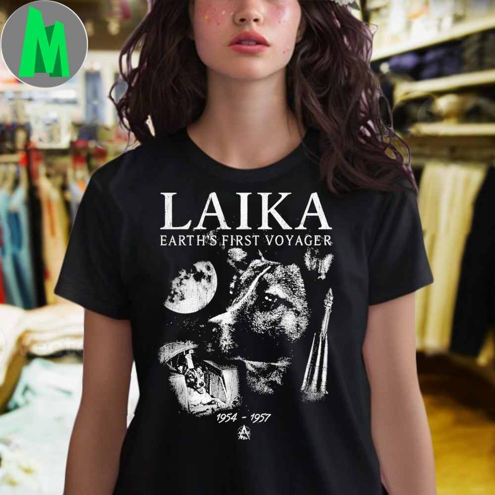 Laika Earth’s First Voyager Space Dog 1954-1957 Shirt