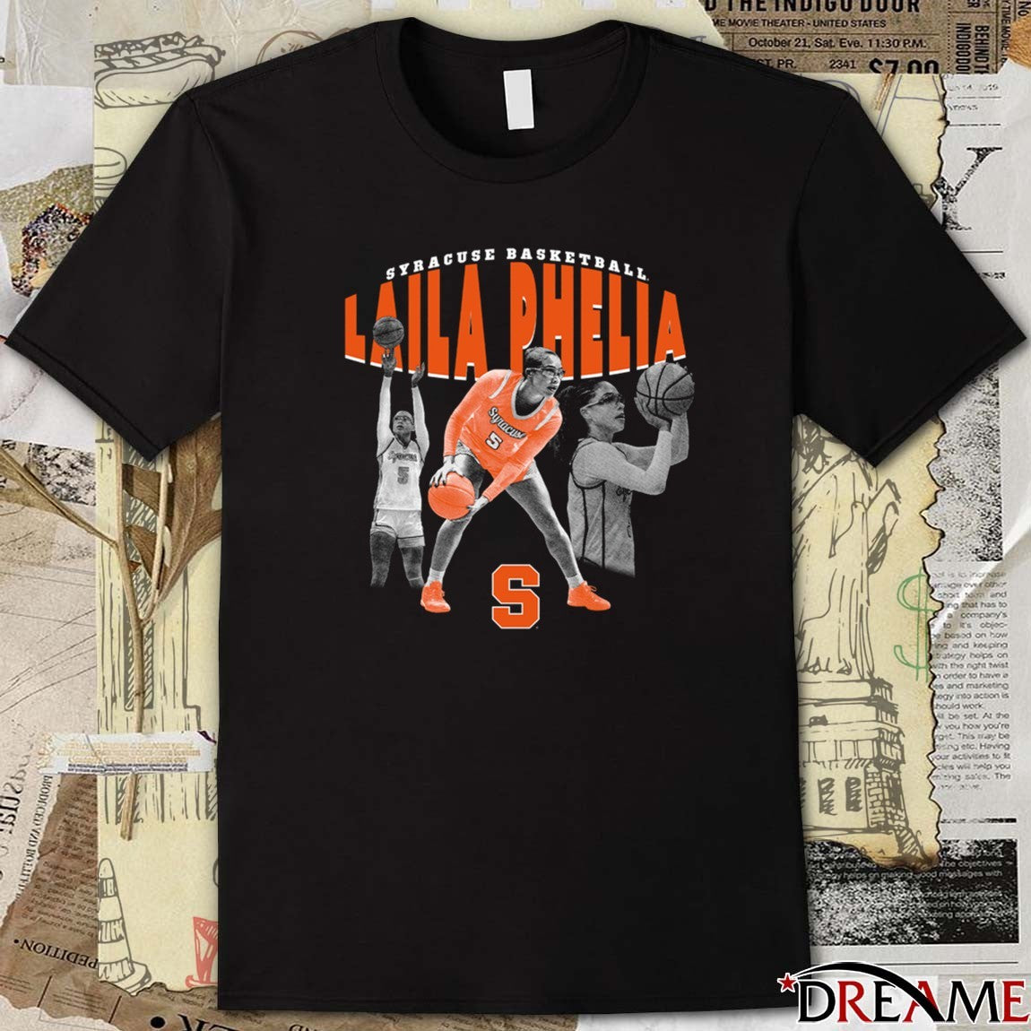 Laila Phelia Syracuse Orange Basketball 90s Graphic t-shirt