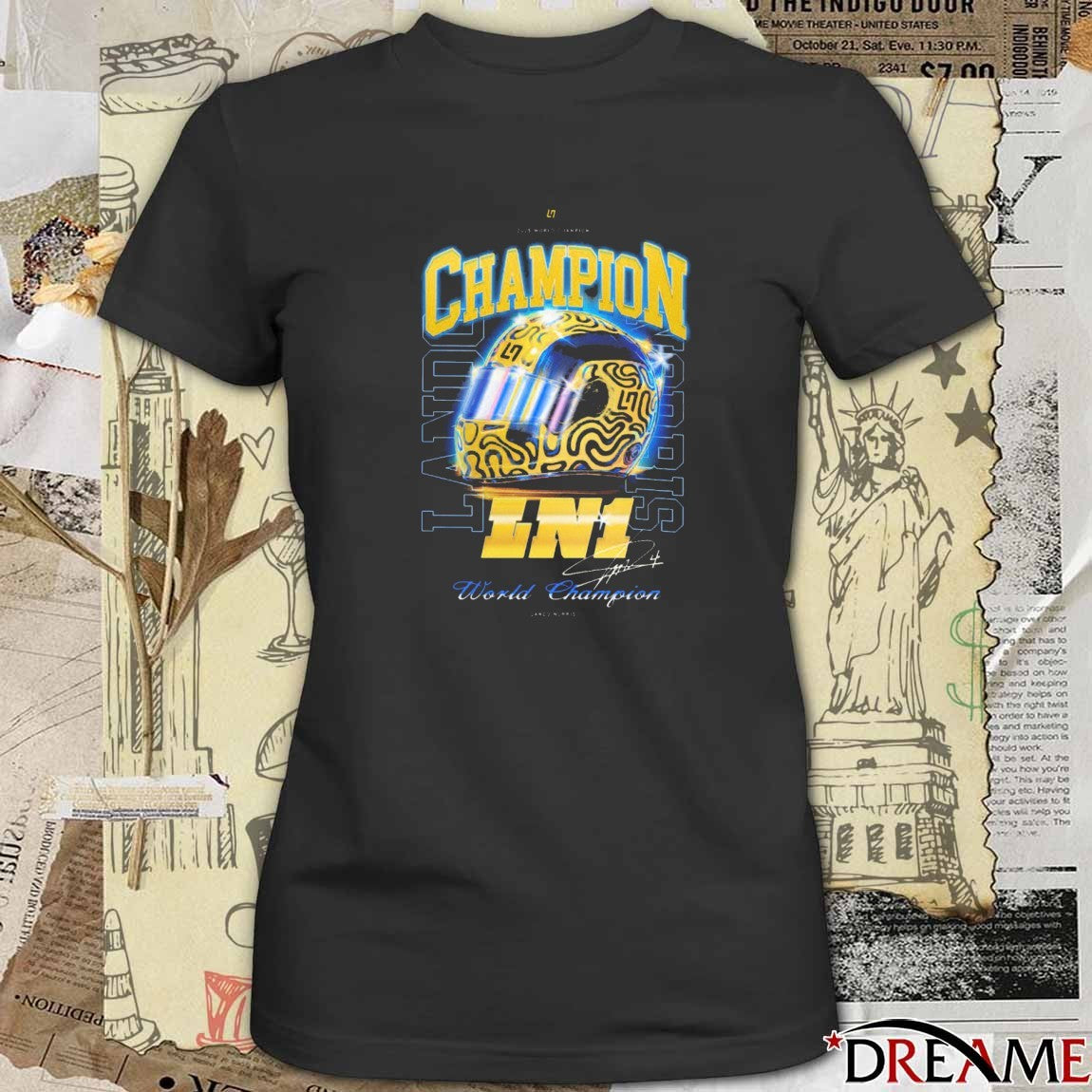 Lando Norris 2025 McLaren F1 Team 2025 Drivers’ World Champion Signature t-shirt