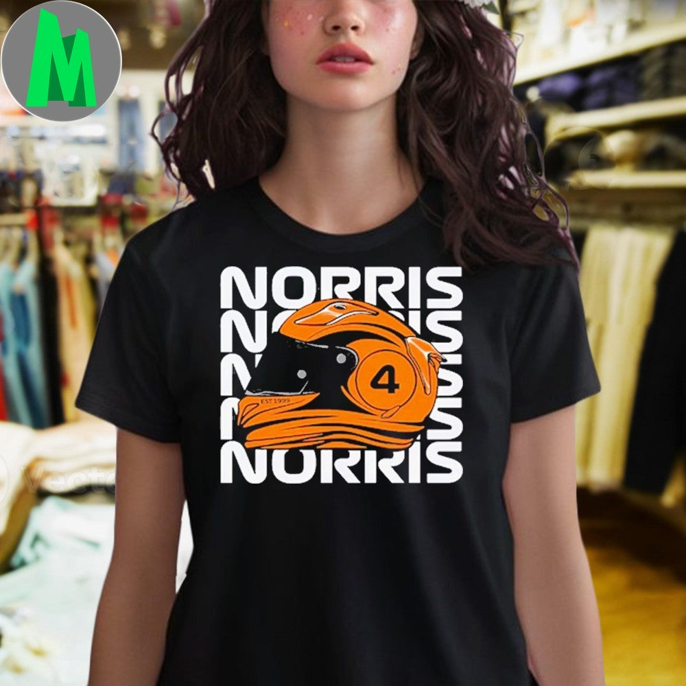 Lando Norris F1 Racing Helmet #4 Graphic Shirt