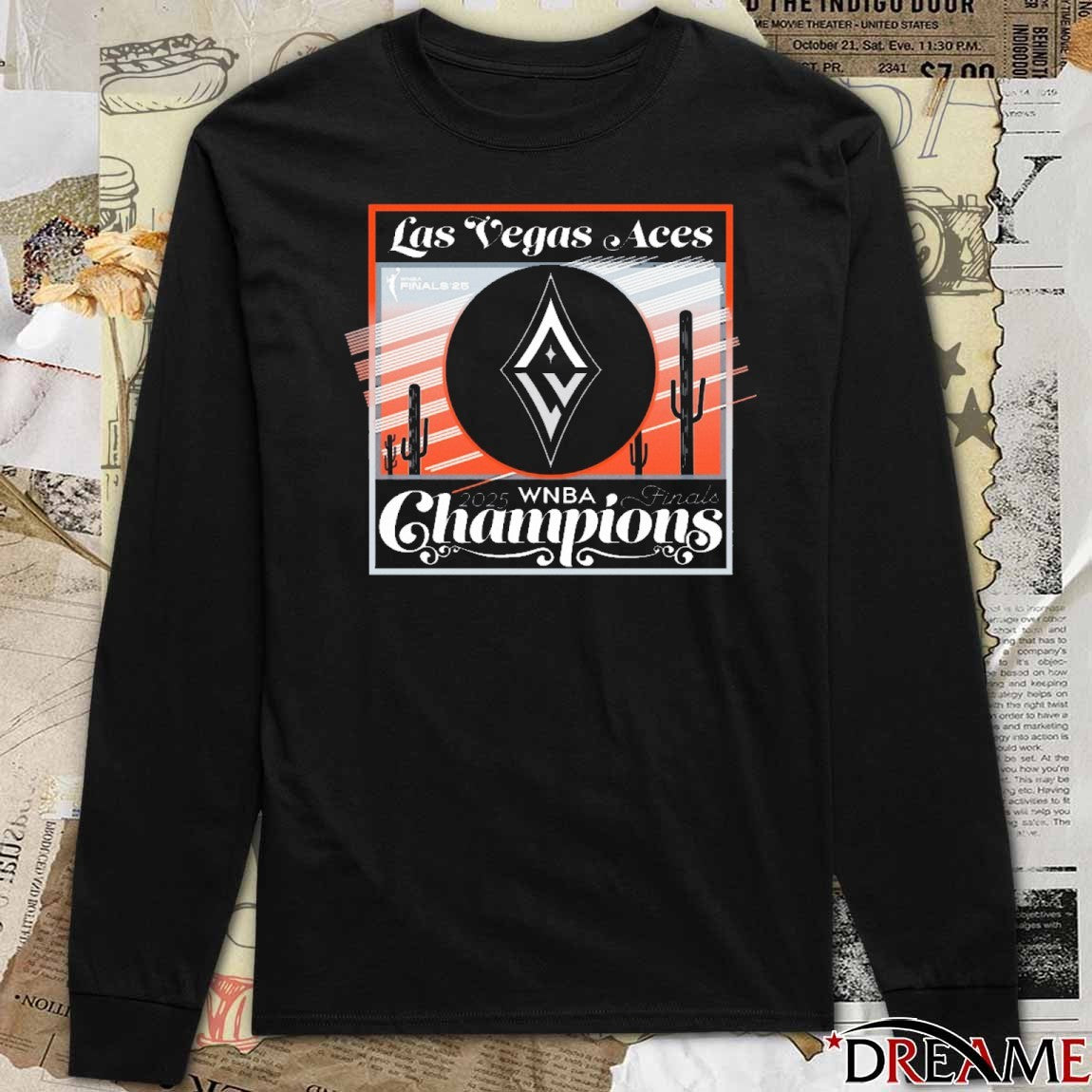 Las Vegas Aces Basketball 2025 WNBA Finals Champions Sunset Urban t-shirt