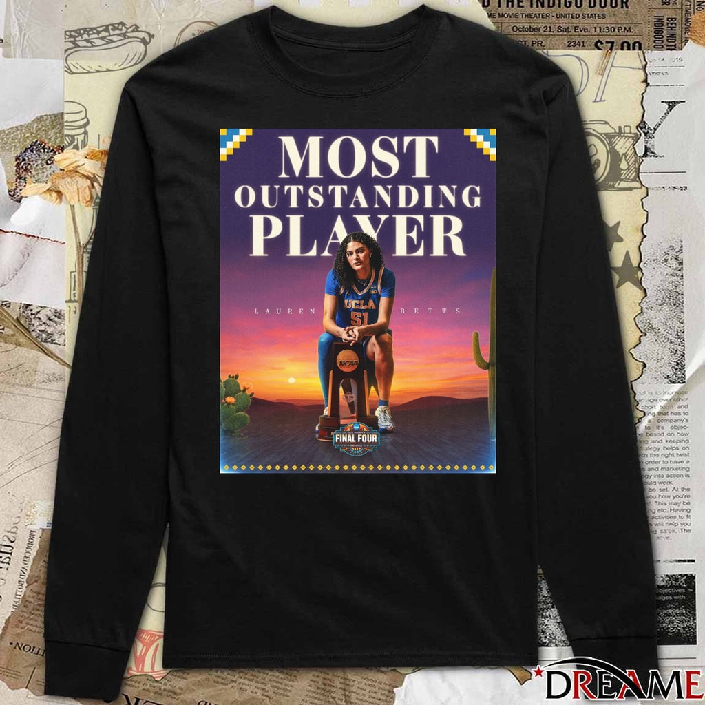 Lauren Betts UCLA Bruins 2026 Most Outstanding Player Poster t-shirt