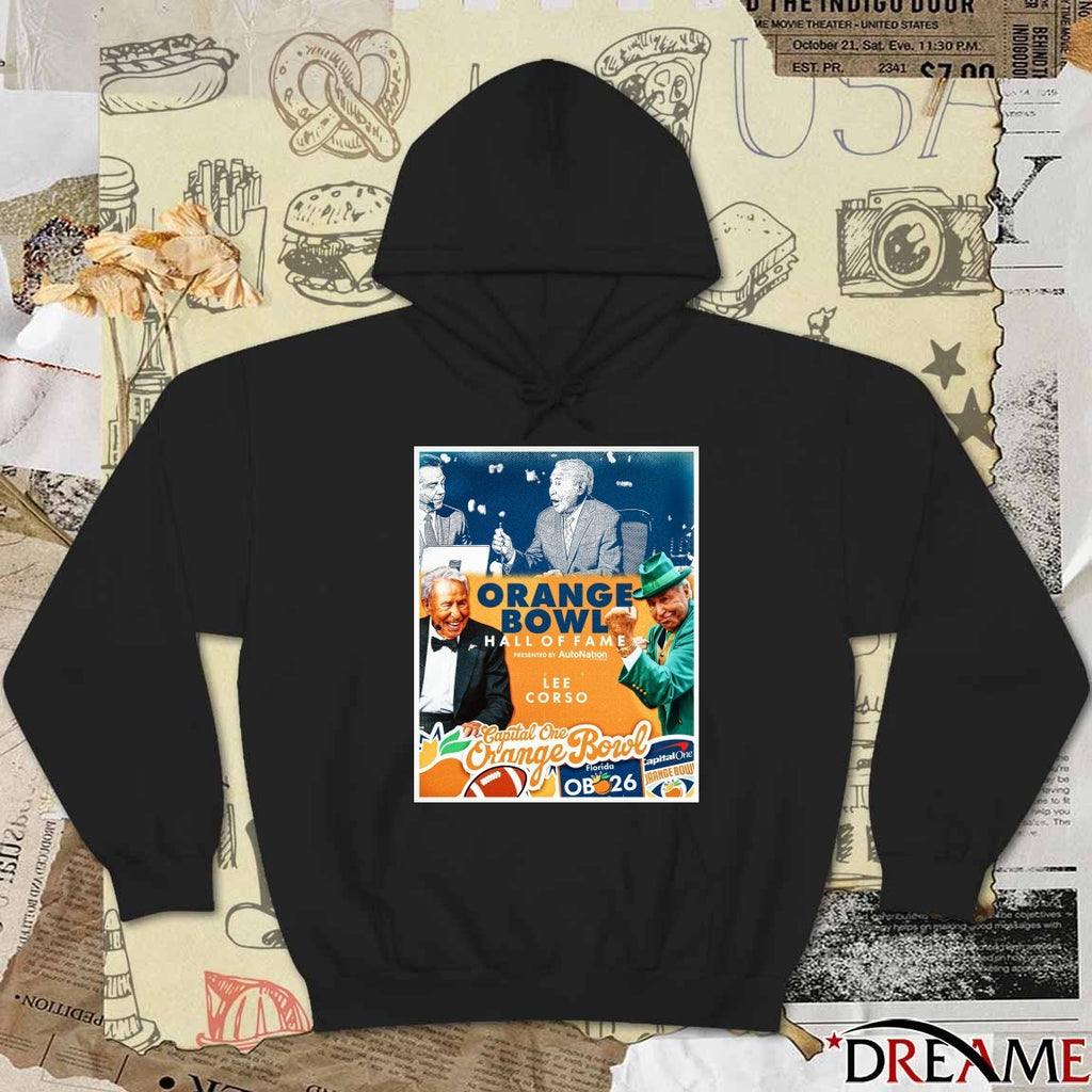 Legendary Lee Corso 2025 Capital One Orange Bowl Hall of Fame Poster t-shirt