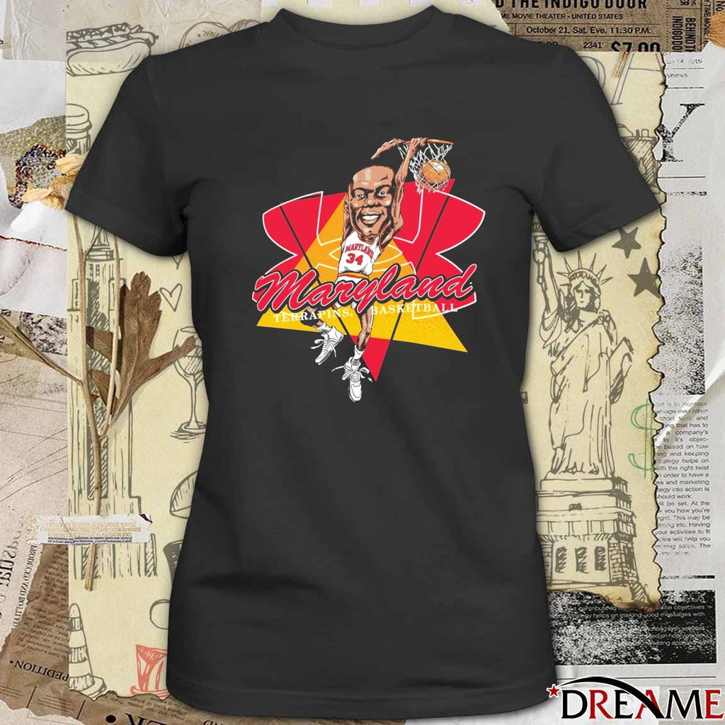 Len Bias Maryland Terrapins Men’s Basketball Player Graphic Caricature t-shirt