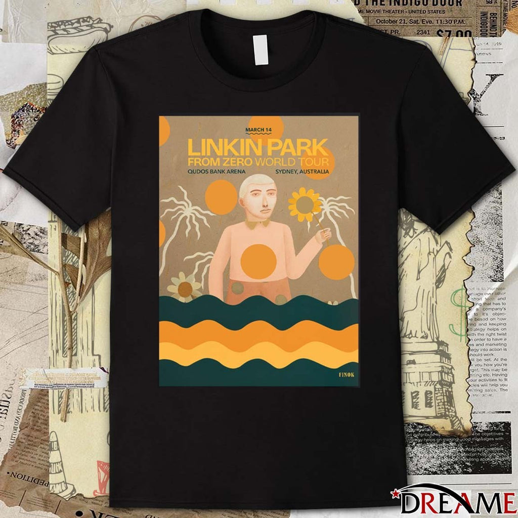 Linkin Park From Zero World Tour Sydney Australia 2026 Night 1 Gig Qudos Bank Arena March 14 Poster t-shirt