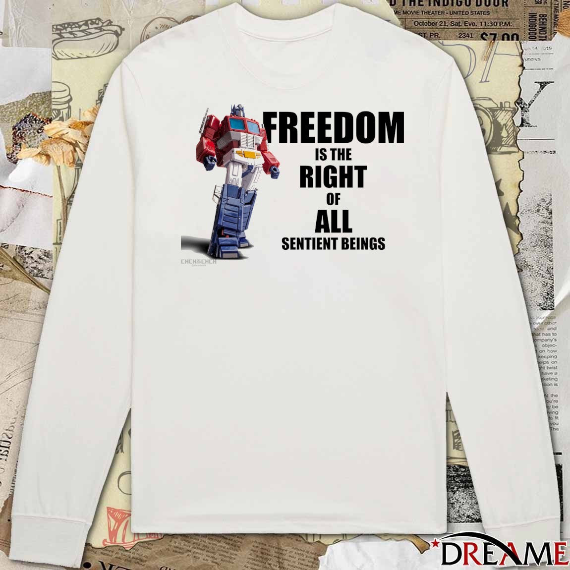 Listen To Optimus Prime Freedom Is The Right Of All Sentient Beings t-shirt