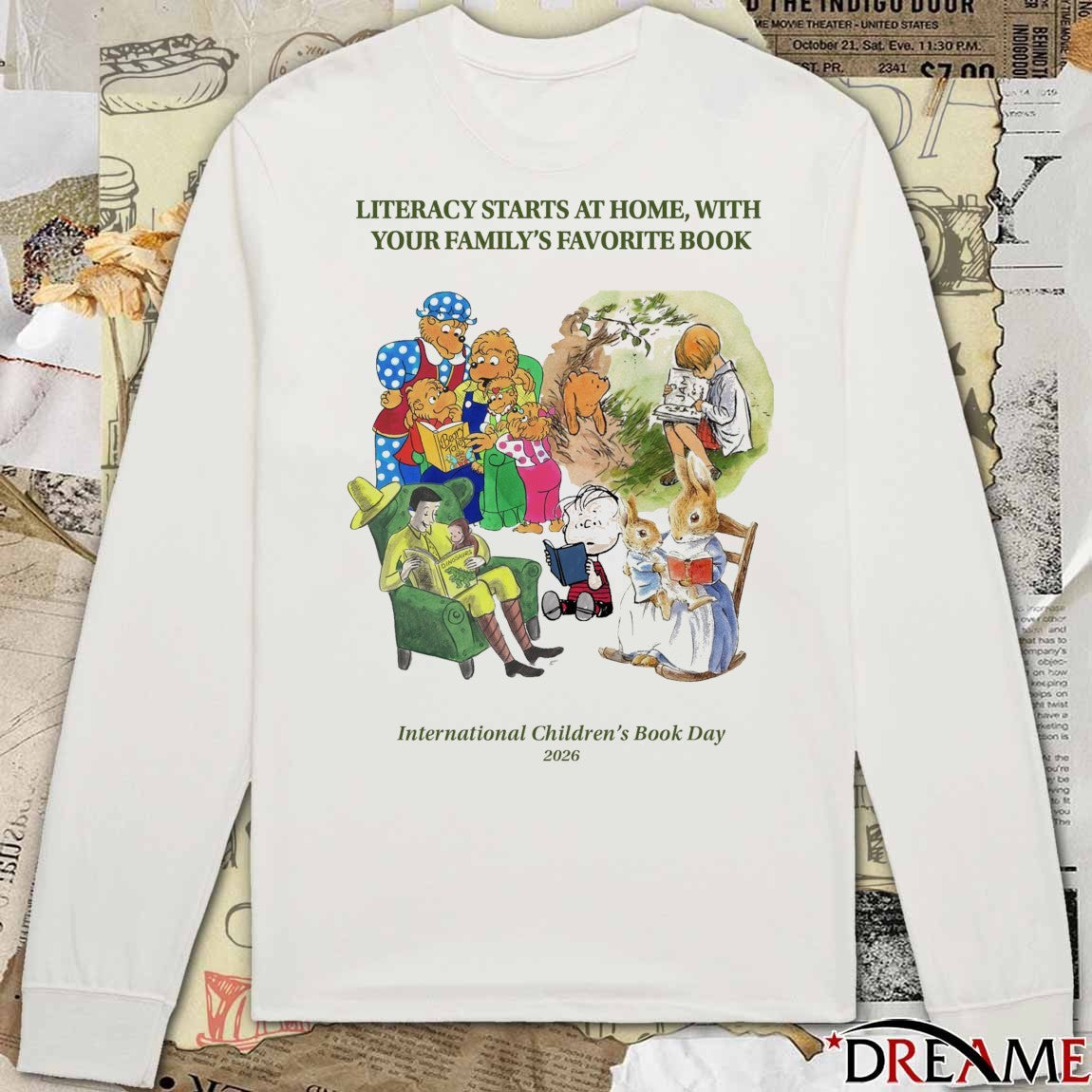Literacy Starts At Home, With Your Family’s Favorite Book International Children’s Book Day 2026 t-shirt