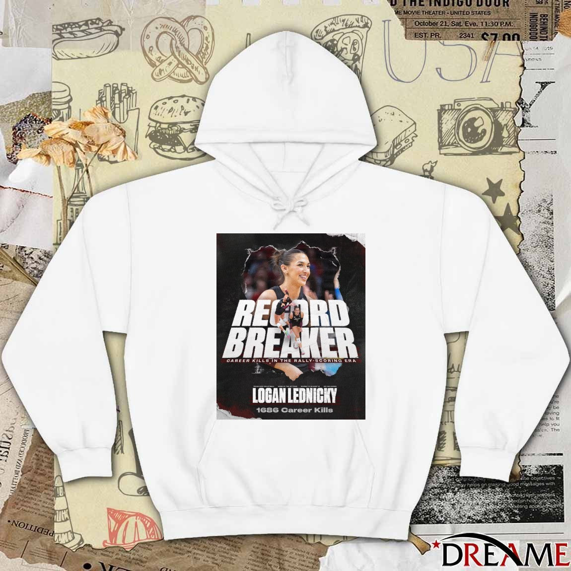 Logan Lednicky Record Breaker Career Kills In The Rally-Scoring Era Poster t-shirt