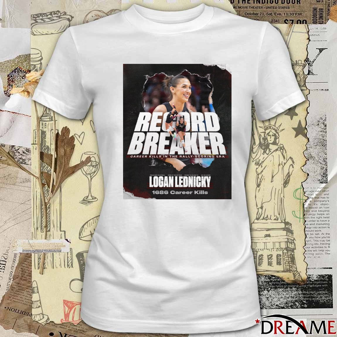 Logan Lednicky Record Breaker Career Kills In The Rally-Scoring Era Poster t-shirt