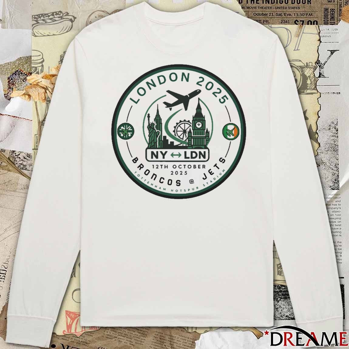 London 2025 Game NY LDN 12th October 2025 Broncos At Jets Tottenham Hotspur Stadium t-shirt