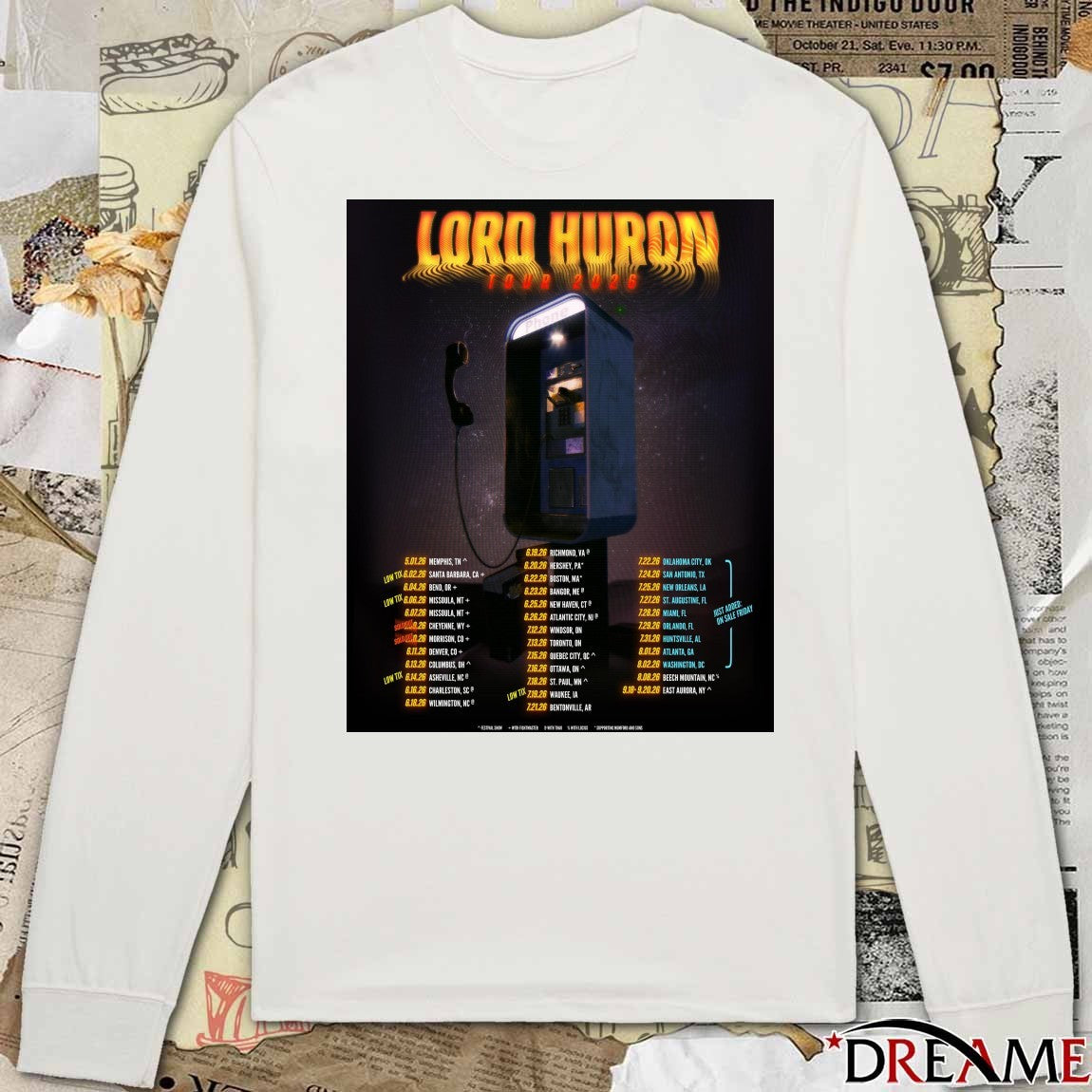 Lord Huron 2026 North American Tour Dates Cosmic Selector Tour Poster t-shirt