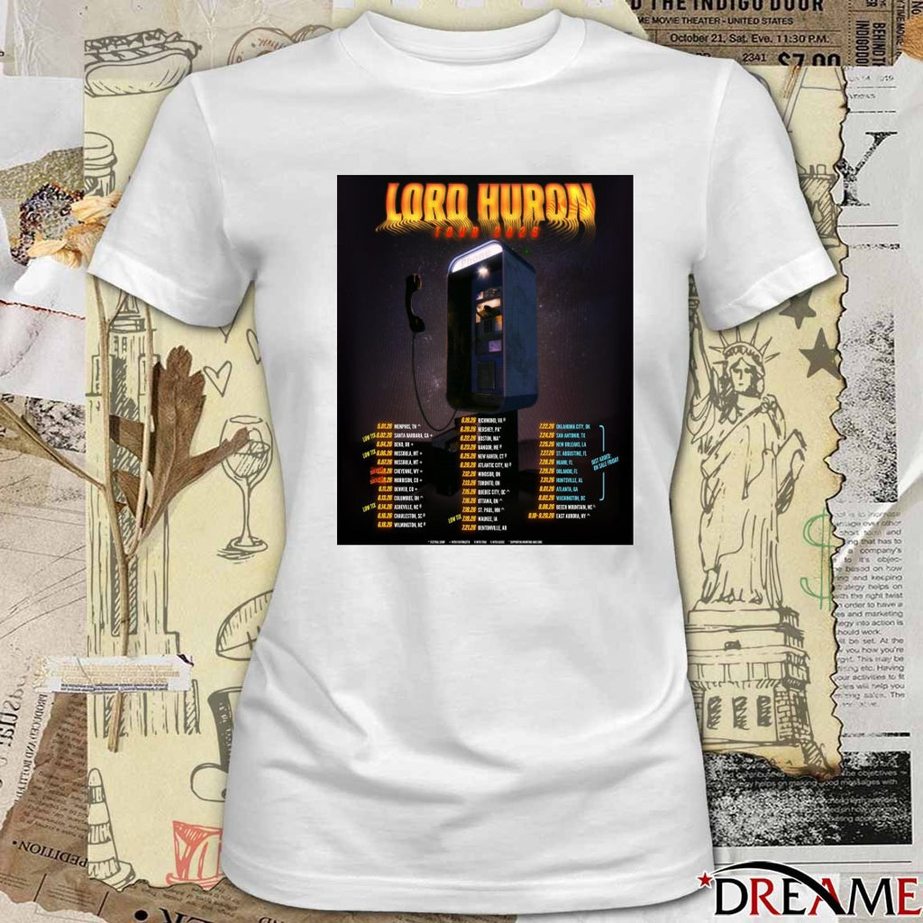 Lord Huron 2026 North American Tour Dates Cosmic Selector Tour Poster t-shirt