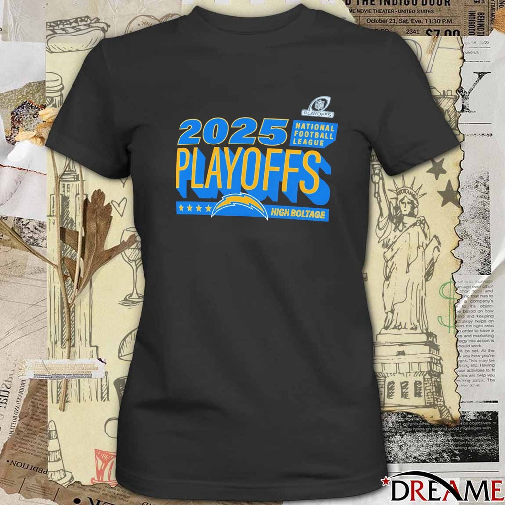 Los Angeles Chargers 2025 National Football League Playoffs Ready High Boltage t-shirt