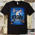 Los Angeles Dodgers Clayton Kershaw Cy Young Awards, an MVP award, and a Triple Crown Poster t-shirt