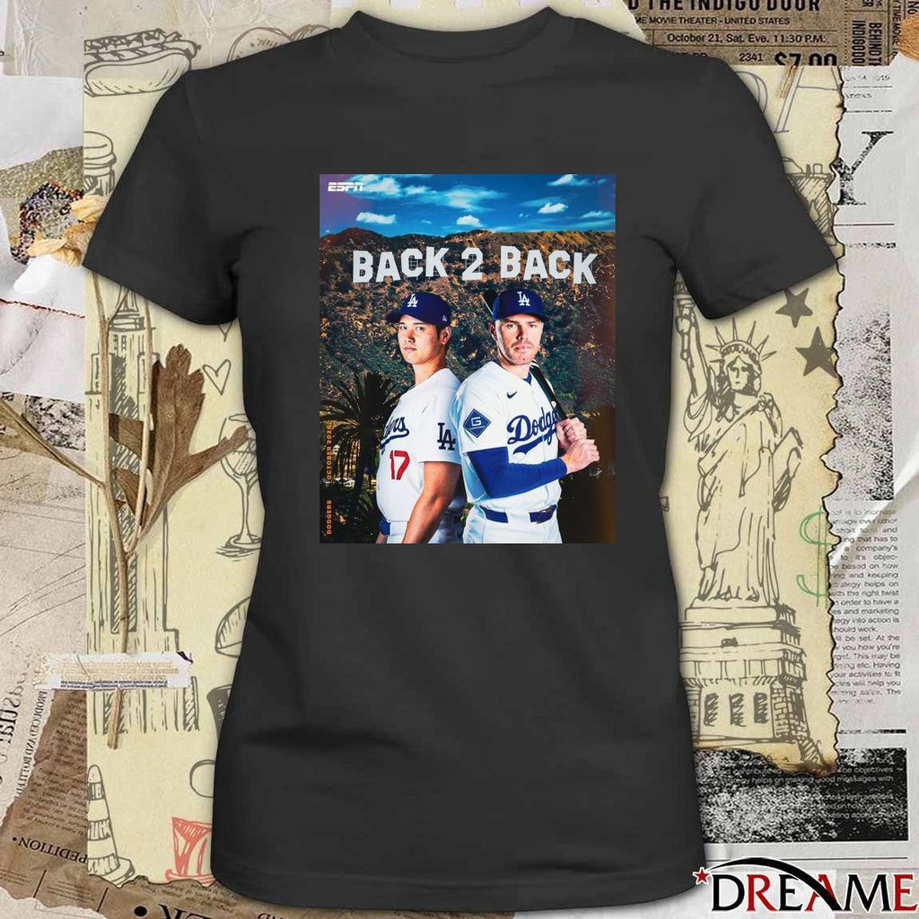 Los Angeles Dodgers MLB 2025 Back To Back To The Fall Classic Poster t-shirt