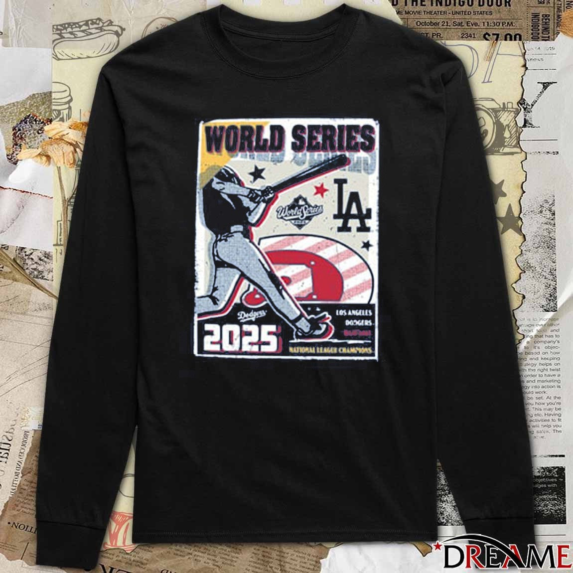 Los Angeles Dodgers MLB 2025 NLCS World Series National League Champions Participant Poster t-shirt