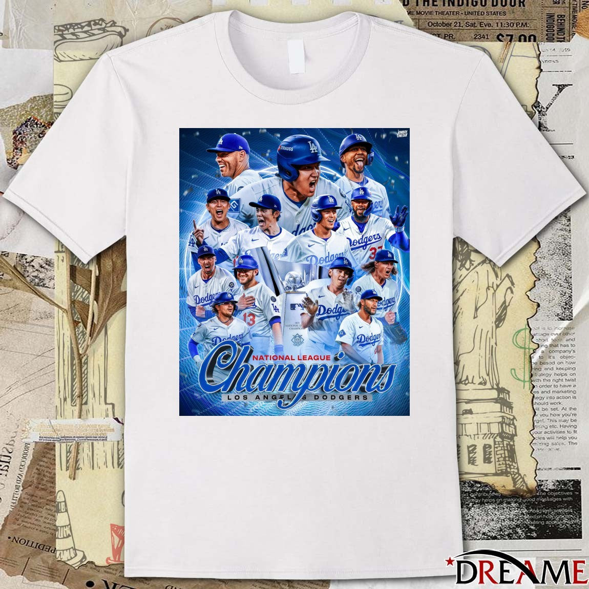 Los Angeles Dodgers MLB 2025 National League Champions Poster t-shirt