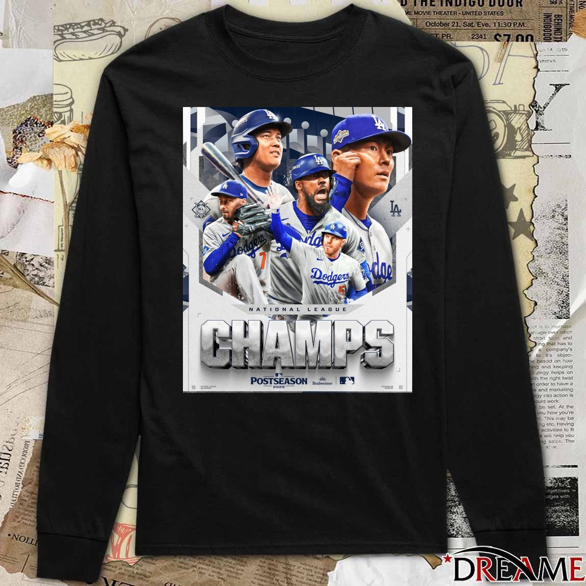 Los Angeles Dodgers MLB 2025 National League Champs Postseason Back To The World Series Poster t-shirt