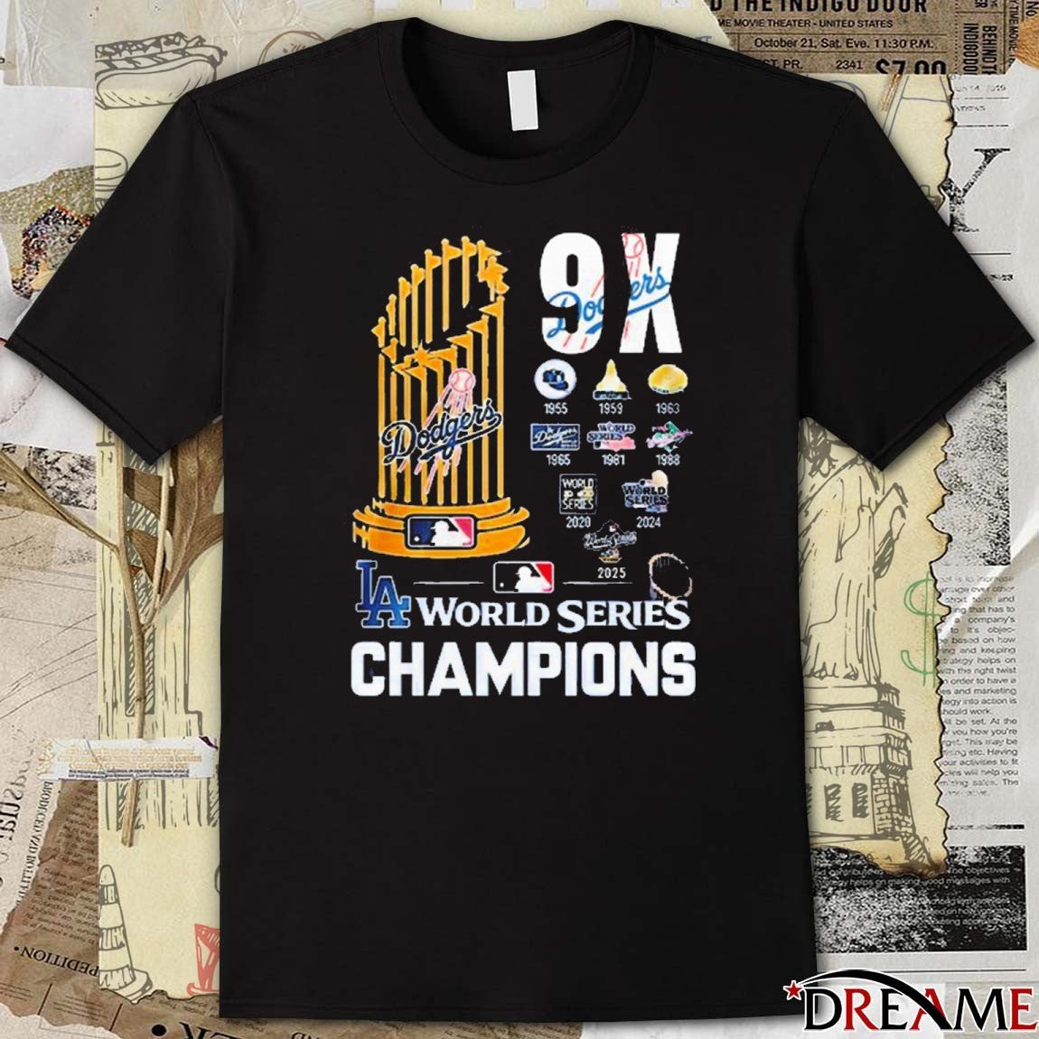 Los Angeles Dodgers MLB 9 x World Series Champions 2024 – 2025 t-shirt