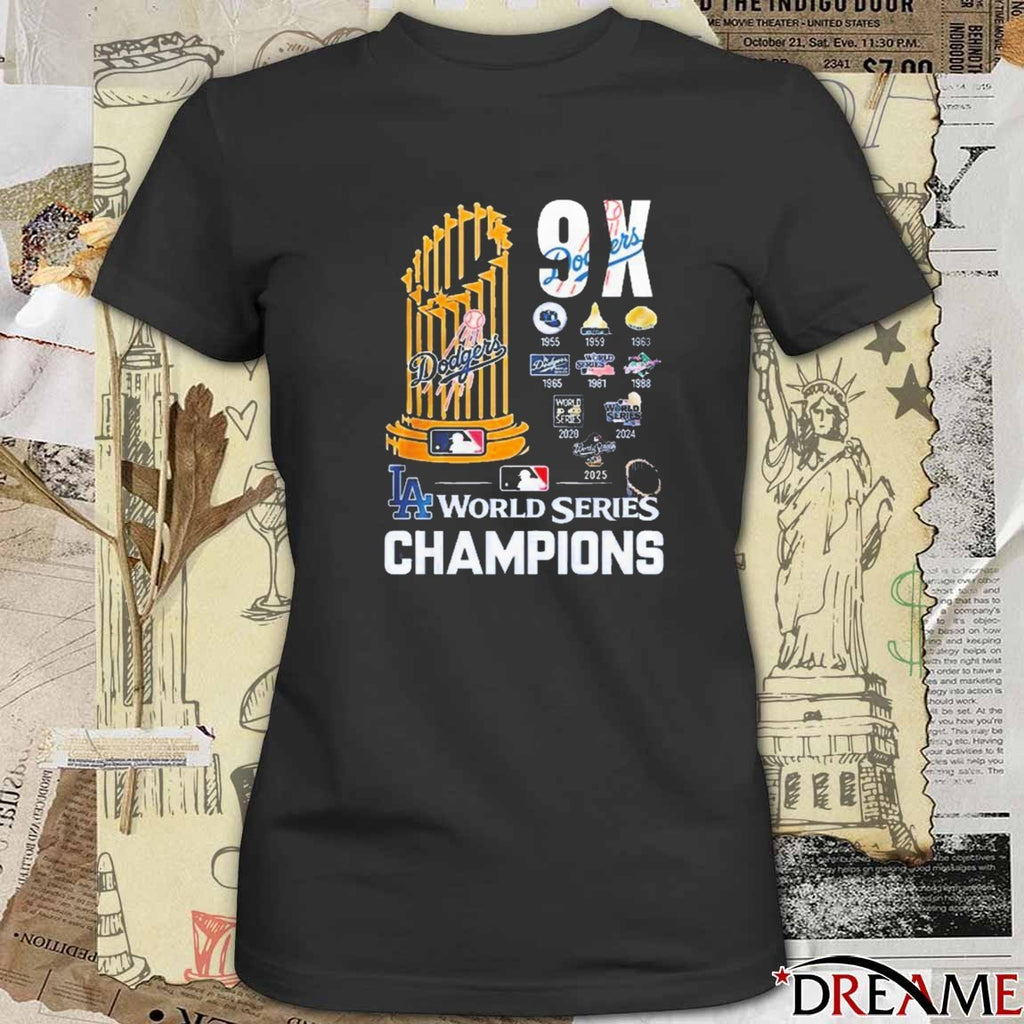 Los Angeles Dodgers MLB 9 x World Series Champions 2024 – 2025 t-shirt