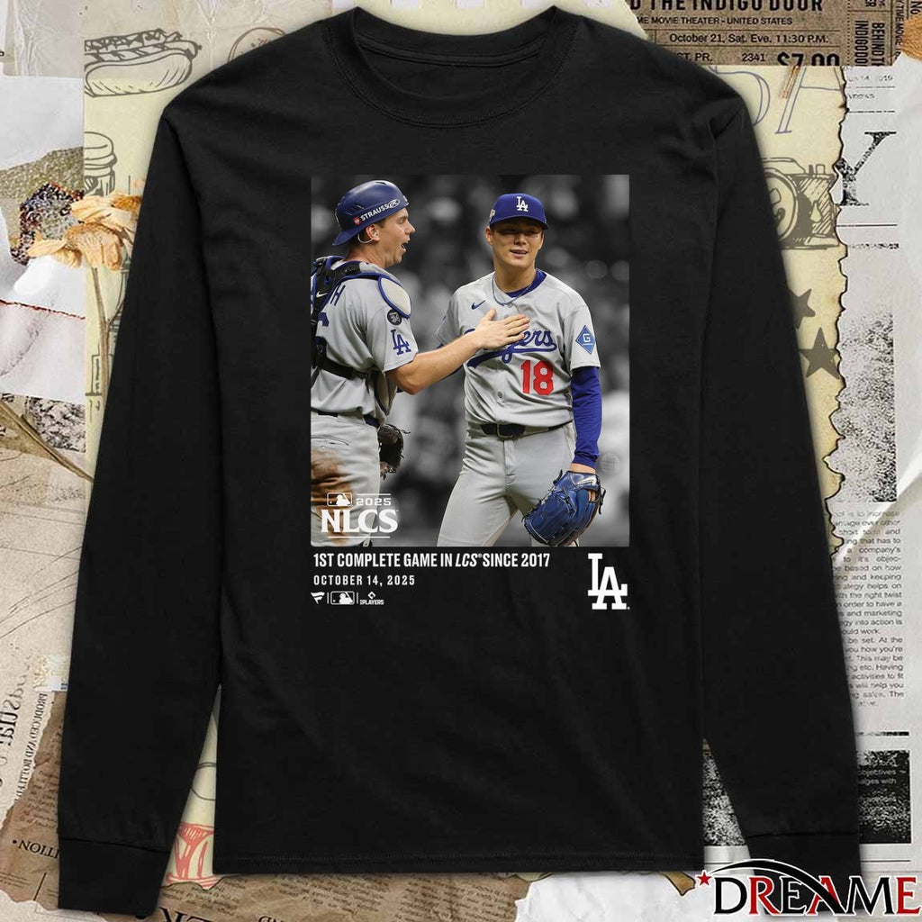 Los Angeles Dodgers MLB Yoshinobu Yamamoto 1st Complete Game In LCS Since 2017 Oct 14 2025 t-shirt