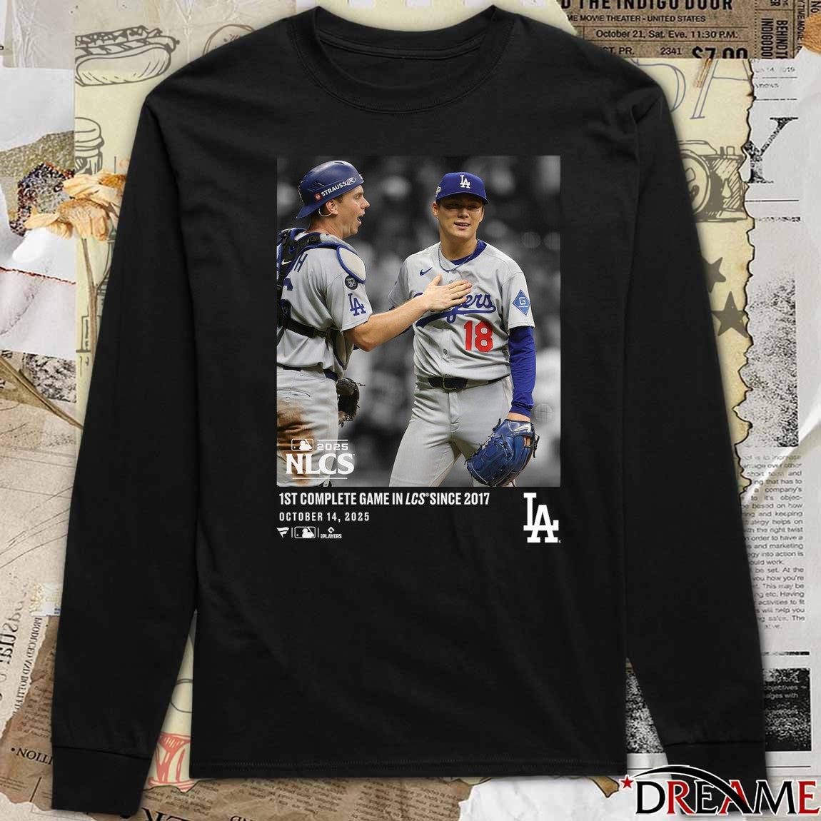 Los Angeles Dodgers MLB Yoshinobu Yamamoto 1st Complete Game In LCS Since 2017 Oct 14 2025 t-shirt