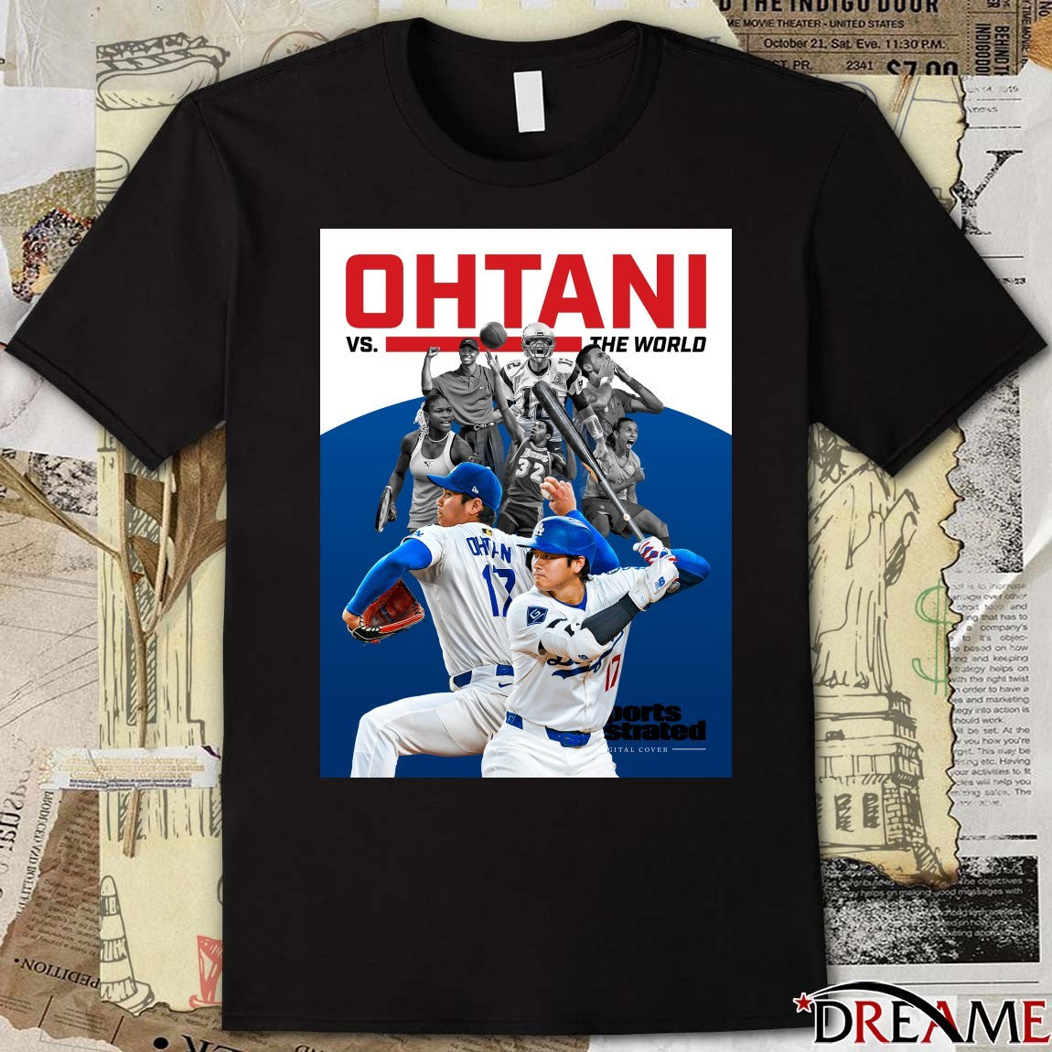 Los Angeles Dodgers Shohei Ohtani vs. the World Sports Illustrated Poster t-shirt