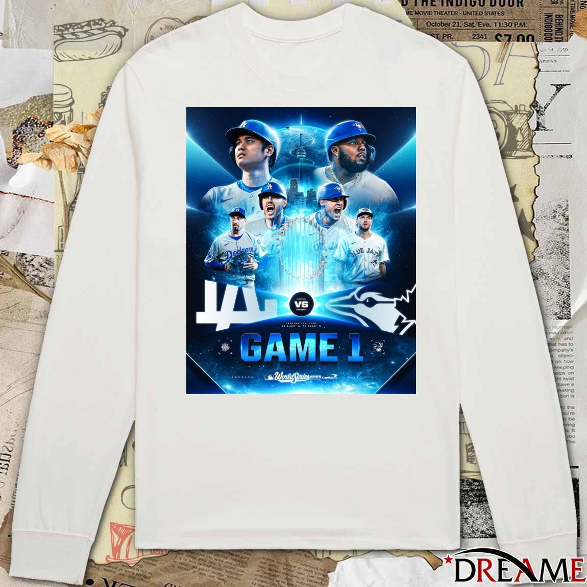 Los Angeles Dodgers Vs Toronto Blue Jays 2025 MLB World Series Game 1 Capital One Poster t-shirt