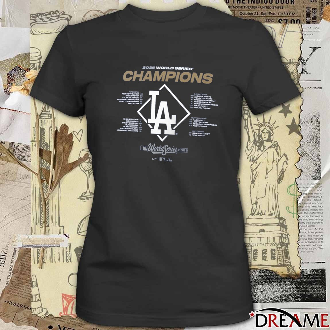 Los Angeles Dodgers Win Toronto Blue Jays 2025 World Series Champions Roster t-shirt