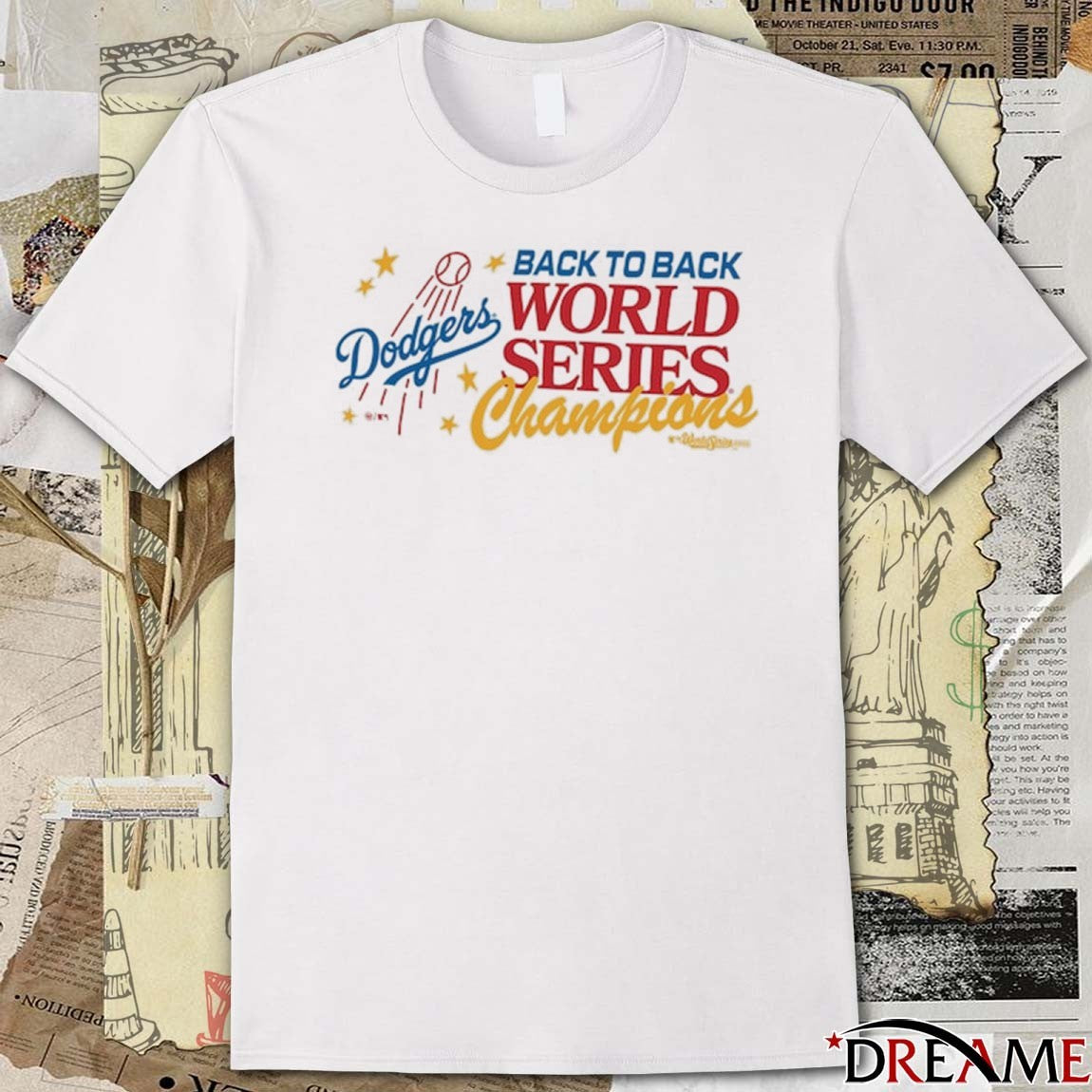 Los Angeles Dodgers Win Toronto Blue Jays 47 Back-to-Back World Series Champions Playoff t-shirt