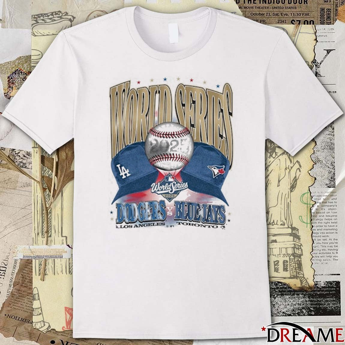 Los Angeles Dodgers vs Toronto Blue Jays 2025 MLB WS World Series Participant Dueling Caps t-shirt