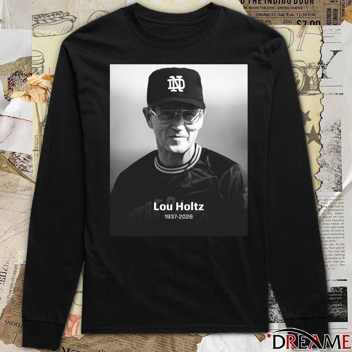 Lou Holtz 1937-2026 Notre Dame ESPN t-shirt