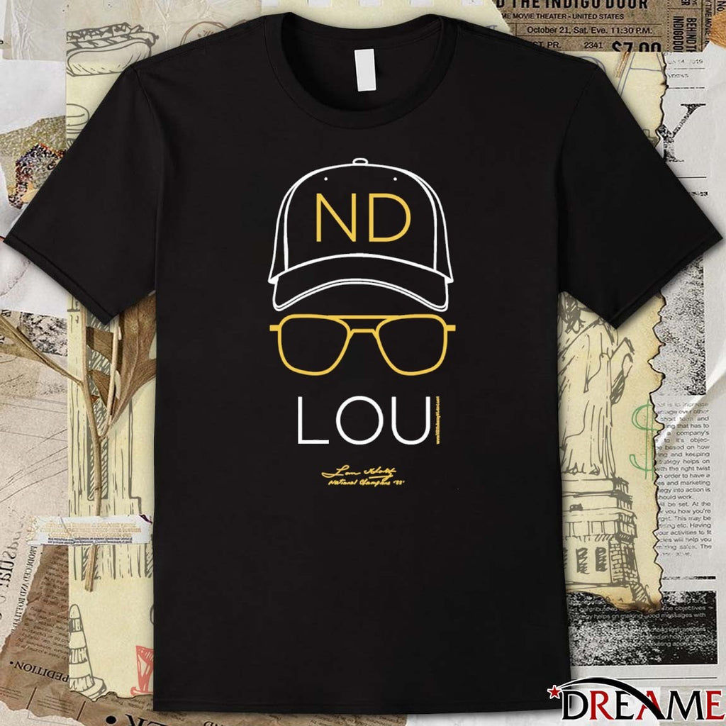 Lou Holtz Hat and Glasses Notre Dame Lou Holtz 1973-2026 t-shirt
