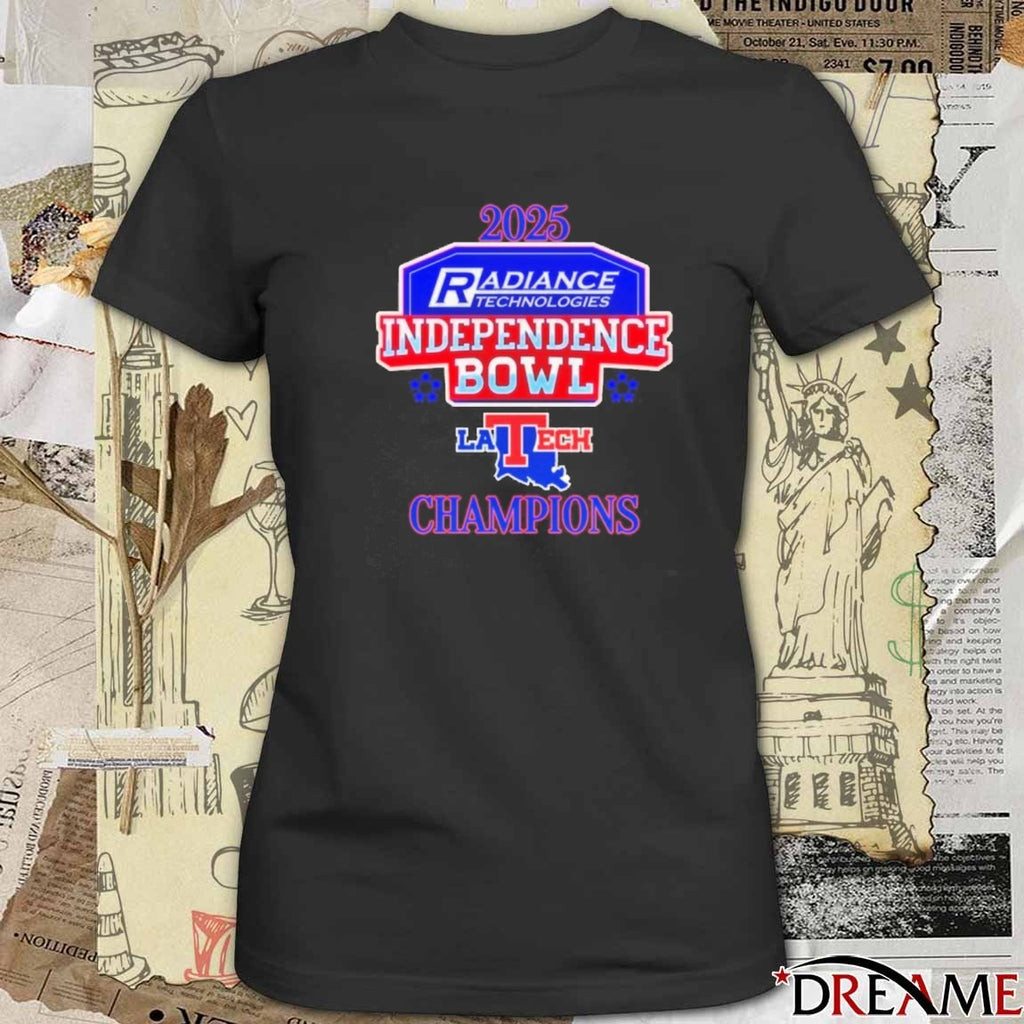 Louisiana Tech Bulldogs 2025 Radiance Technology Independence Bowl Champions t-shirt