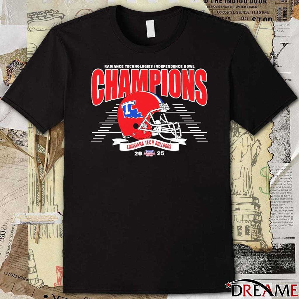 Louisiana Tech Bulldogs Football 2025 Radiance Technologies Independence Bowl Champions t-shirt