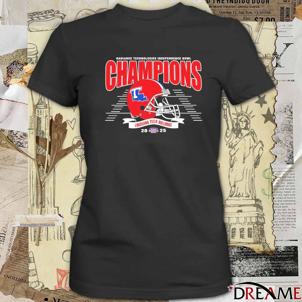 Louisiana Tech Bulldogs Football 2025 Radiance Technologies Independence Bowl Champions t-shirt