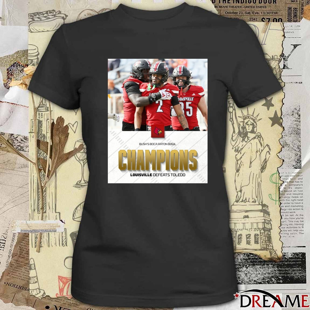 Louisville Cardinals defeated Toledo Rockets Bush’s Boca Raton Bowl December 23, 2025 Poster t-shirt