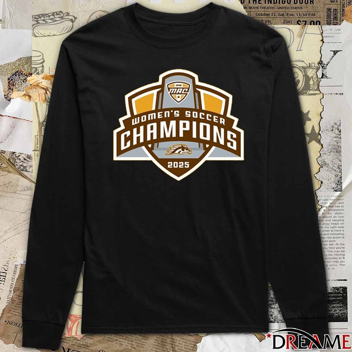 MAC Women’s Soccer Champions Western Michigan Broncos 2025 Logo t-shirt
