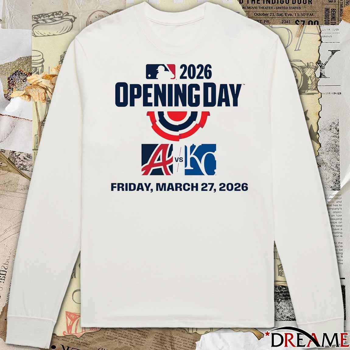 MLB 2026 Opening Day Atlanta Braves vs Kansas City Royals On Friday, March 27 t-shirt