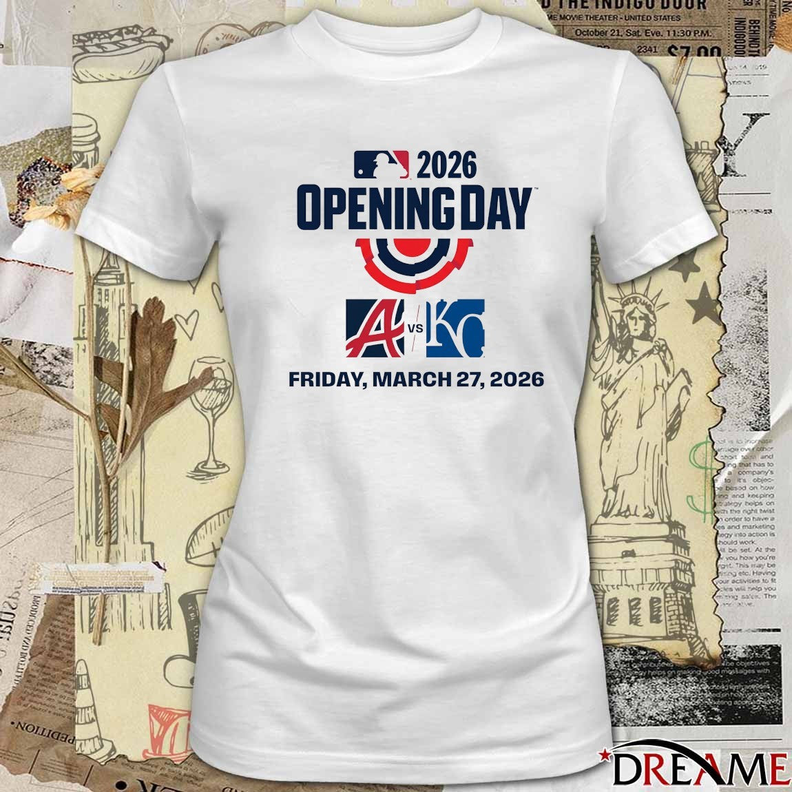 MLB 2026 Opening Day Atlanta Braves vs Kansas City Royals On Friday, March 27 t-shirt