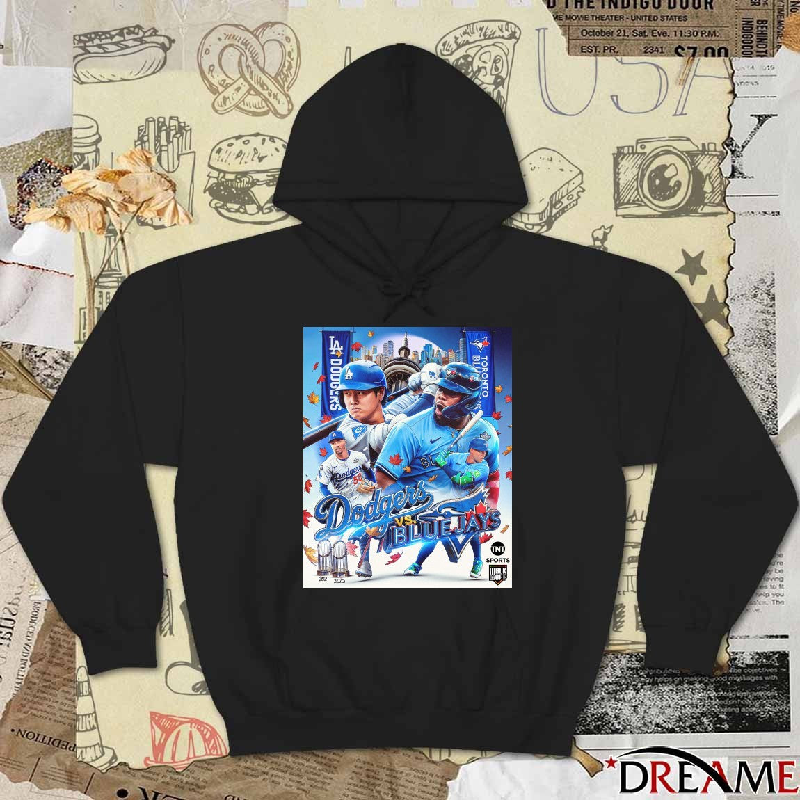 MLB Los Angeles Dodgers vs Toronto Blue Jays TNT Sports U.S. Poster t-shirt