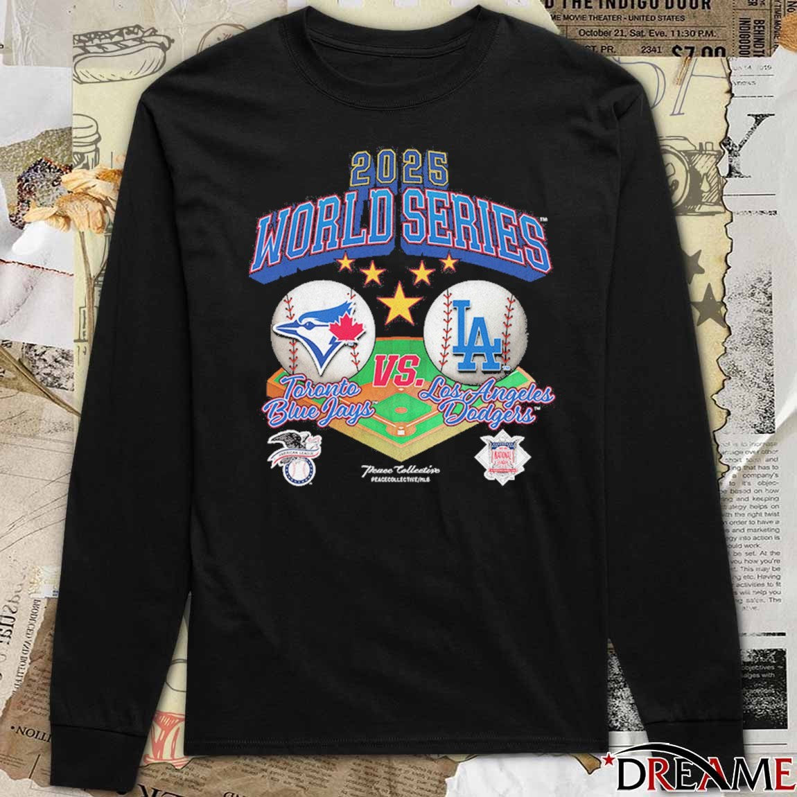 MLB World Series Friday, October 24, 2025 Toronto Blue Jays vs LA Dodgers Logo Vintage t-shirt