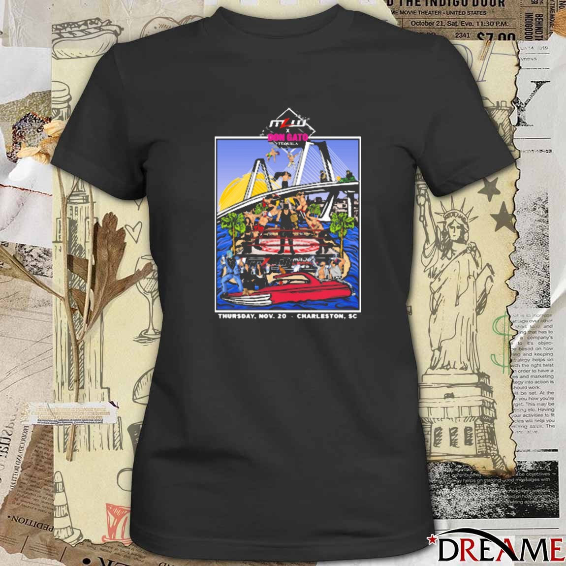 MLW X Don Gato Tequila Event Thursday November 20 2025 Charleston SC t-shirt